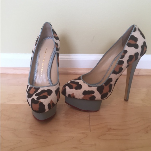 Charlotte Olympia Calf Hair Leopard Heel - Picture 2 of 8
